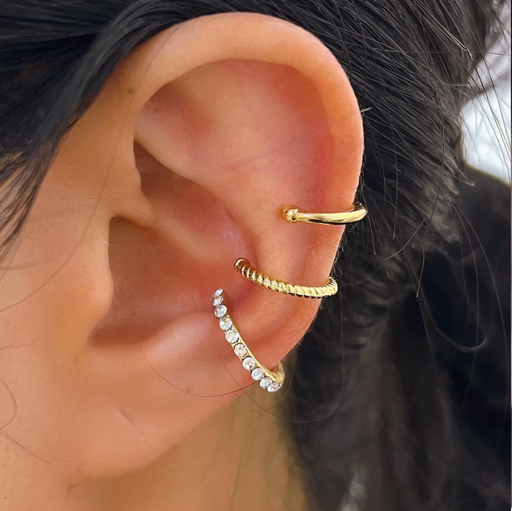 Radiant Trio Ear Cuff Set of 6