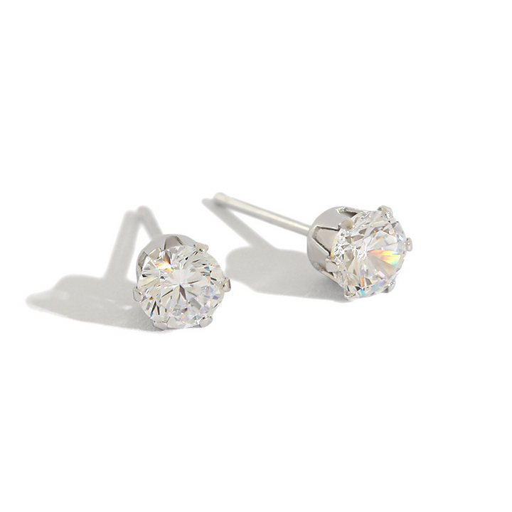 Pave Stud Earrings S925