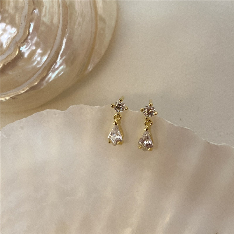 Teardrop Pave Earrings S925