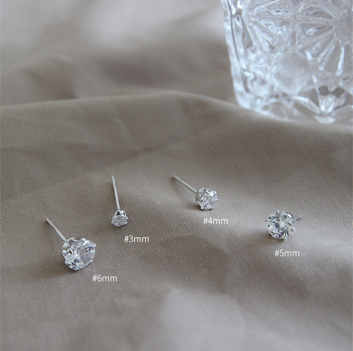 Pave Stud Earrings S925